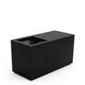 Rectangular Black Speckled Fiberglass Planter