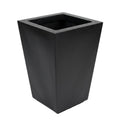 Modern Tapered Black Fiberglass Planter
