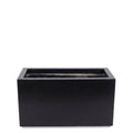 Sleek Black Fiberglass Rectangular Planter