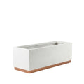 Modern Fiberglass Planter with Metallic Base