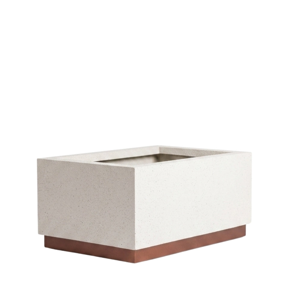 Contemporary Fiberglass Planter with Accent Base
