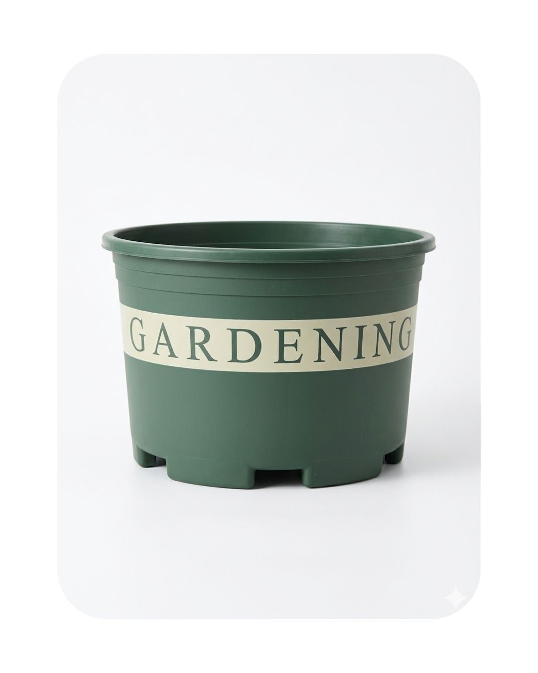 Green Gardening Plastic Plant Pot with Drainage Base