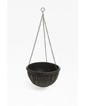 Black Scrollwork Hanging Basket Planter with Chain