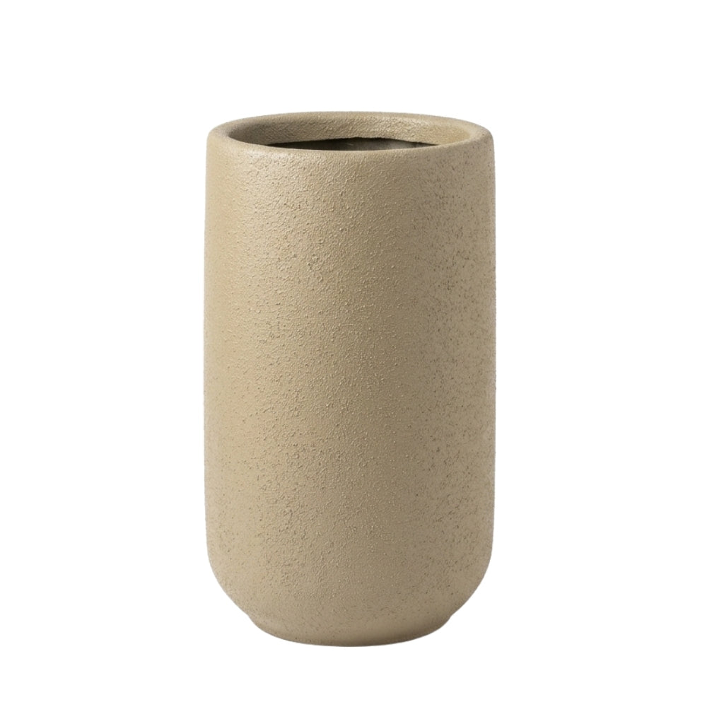 Minimalist Cylindrical Fiberglass Planter