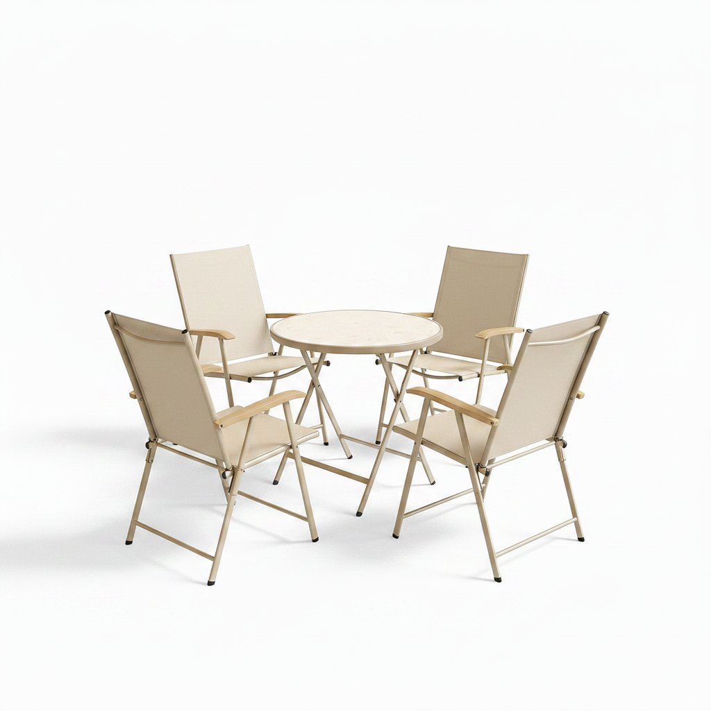 4 Chairs with Table in Center