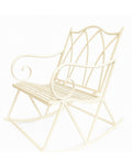 Vintage Metal Rocking Garden Chair – Cream White