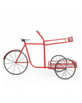 Vintage Red Metal Tricycle Garden Planter & Display Stand