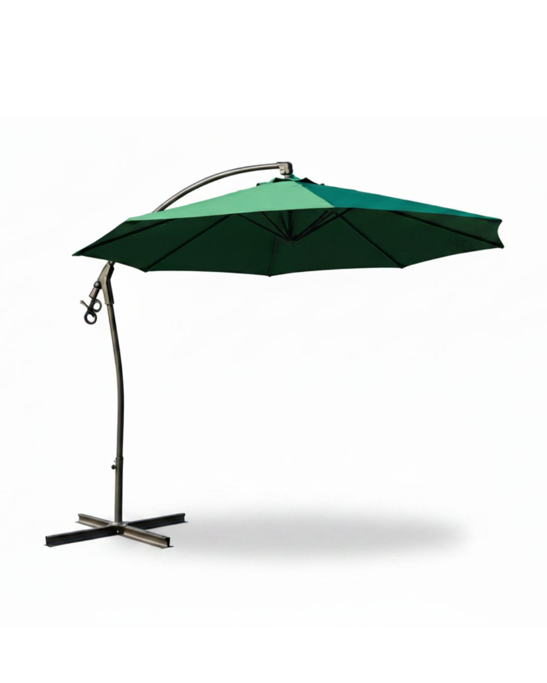 Cantilever Offset Patio Umbrella with Weighted Base – Green