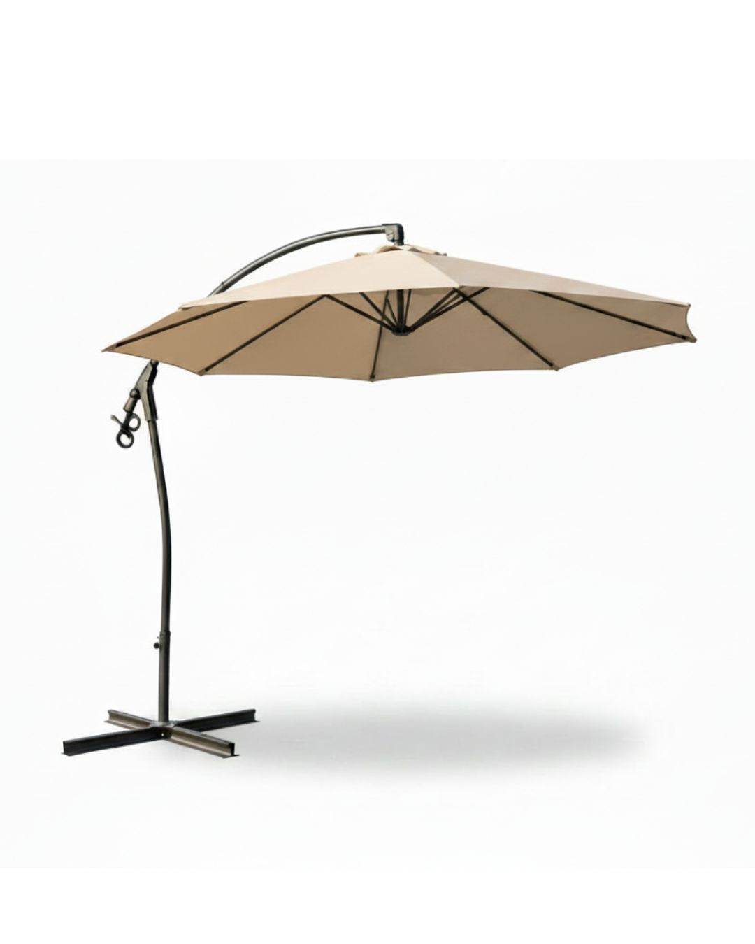 Cantilever Offset Patio Umbrella with Weighted Base – Green