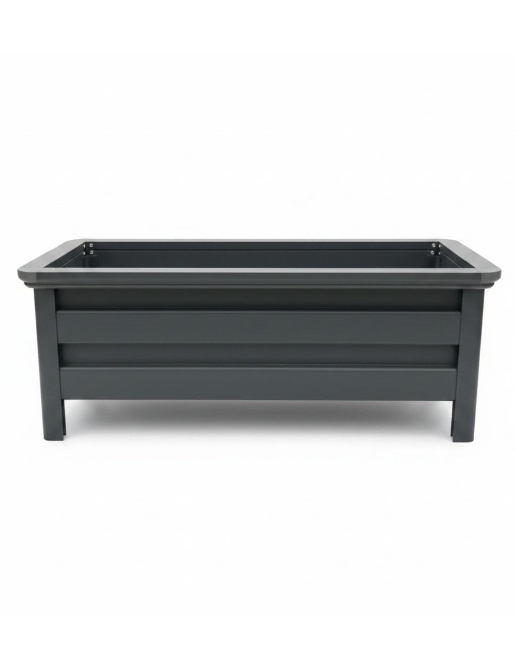 Aluminum Low Rectangular Planter Box with Legs
