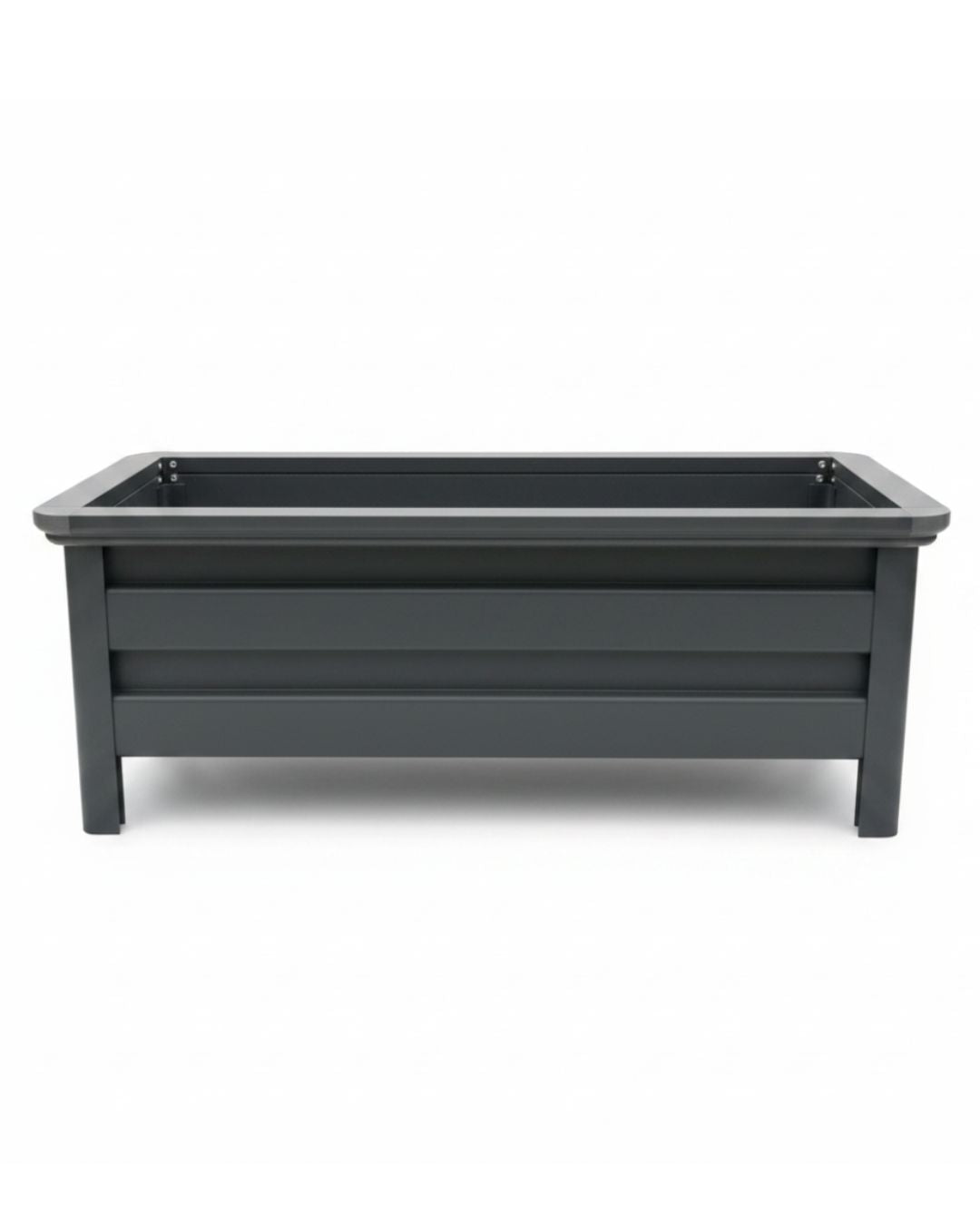 Aluminum Low Rectangular Planter Box with Legs