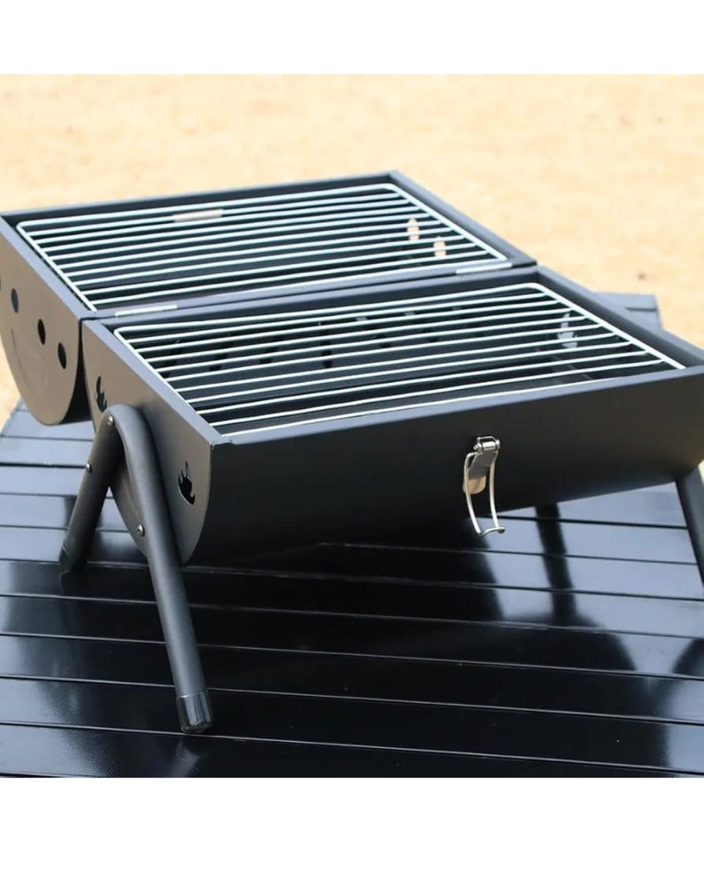 Portable Barrel Charcoal Grill & Smoker