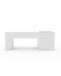 Arch Base Rectangle Planter – White Fiberglass