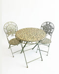 Botanical Leaf Garden Bistro Set – Folding Table & 2 Chairs