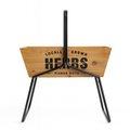 Locally Grown Herbs Wooden Planter Box with Metal Stand