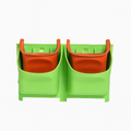 Double Wall-Mounted Hanging Planter Pots – Green & Terracotta