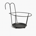 Black Metal Balcony Railing Planter Holder with Drip Tray