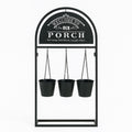 "Welcome to Our Porch" Metal Wall Planter with 3 Hanging Buckets