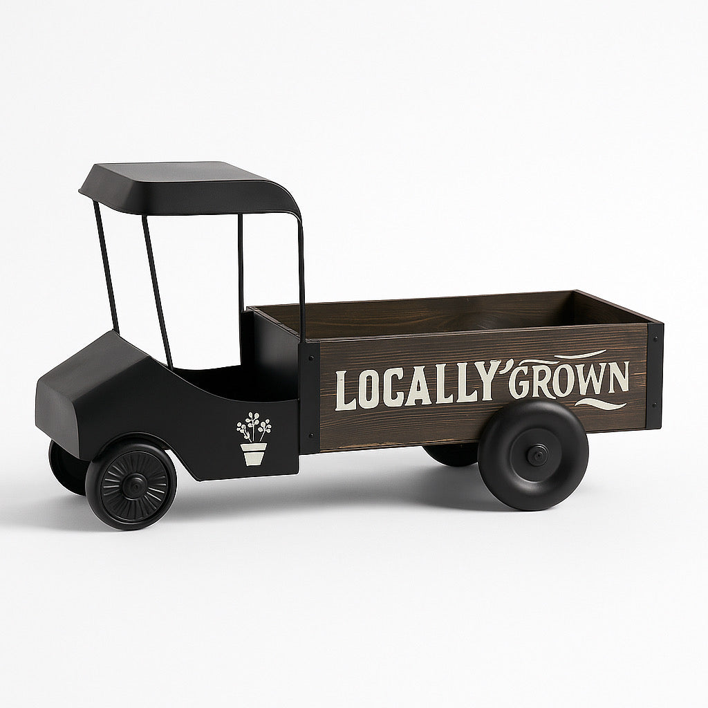 "Locally Grown" Vintage Truck Wooden Planter