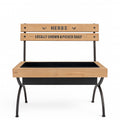 "Herbs – Locally Grown & Picked Daily" Wooden Bench Planter