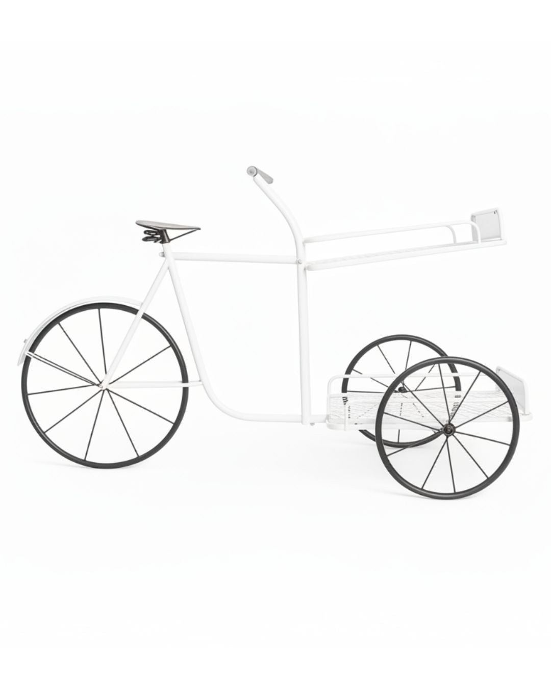 Vintage Red Metal Tricycle Garden Planter & Display Stand