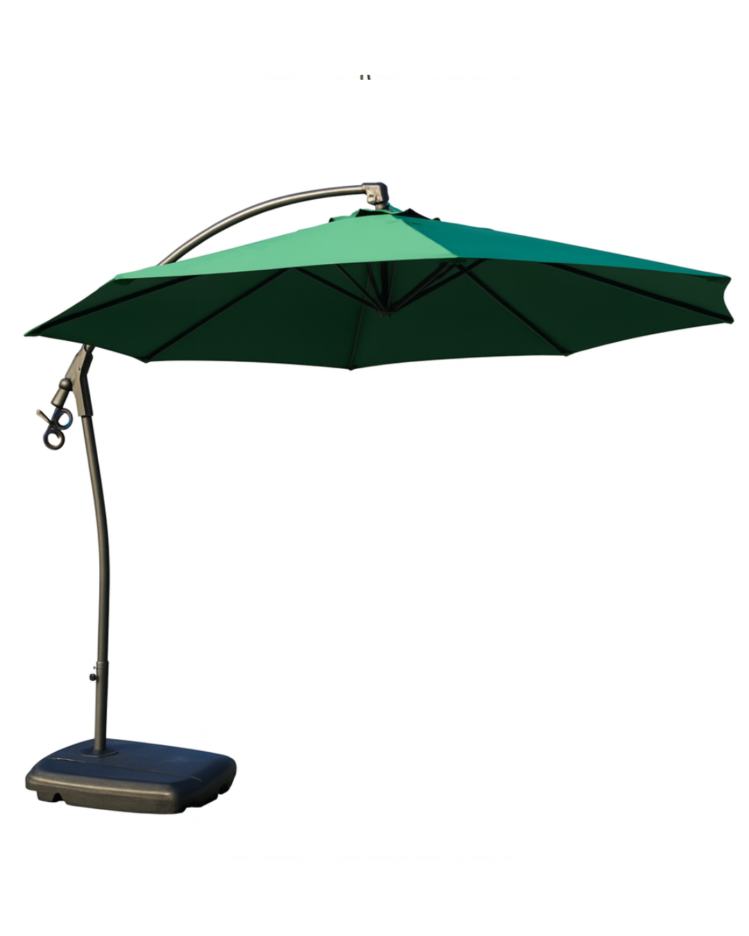 Cantilever Offset Patio Umbrella with Weighted Base – Green