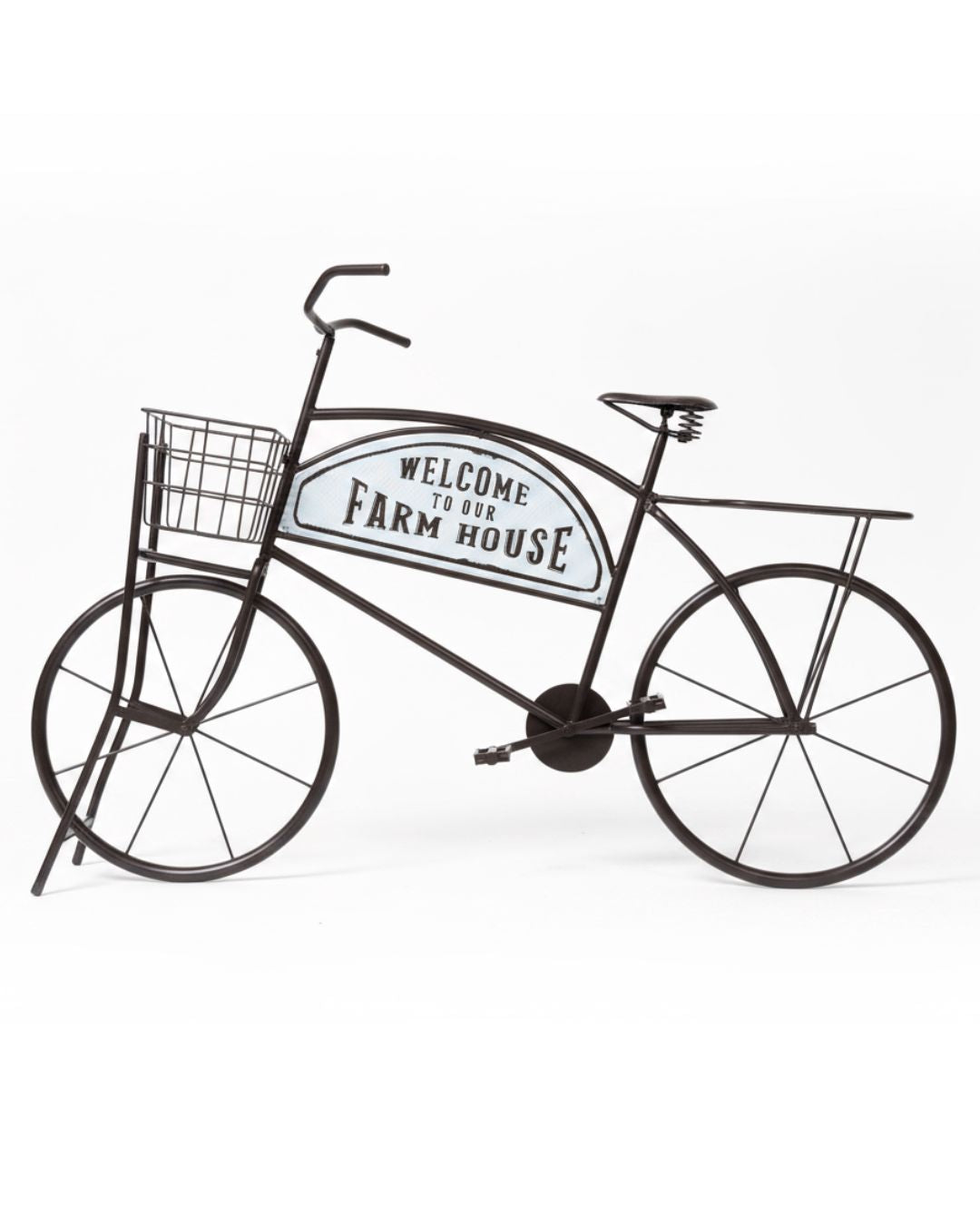 Welcome to Our Farm House Bicycle Planter Stand