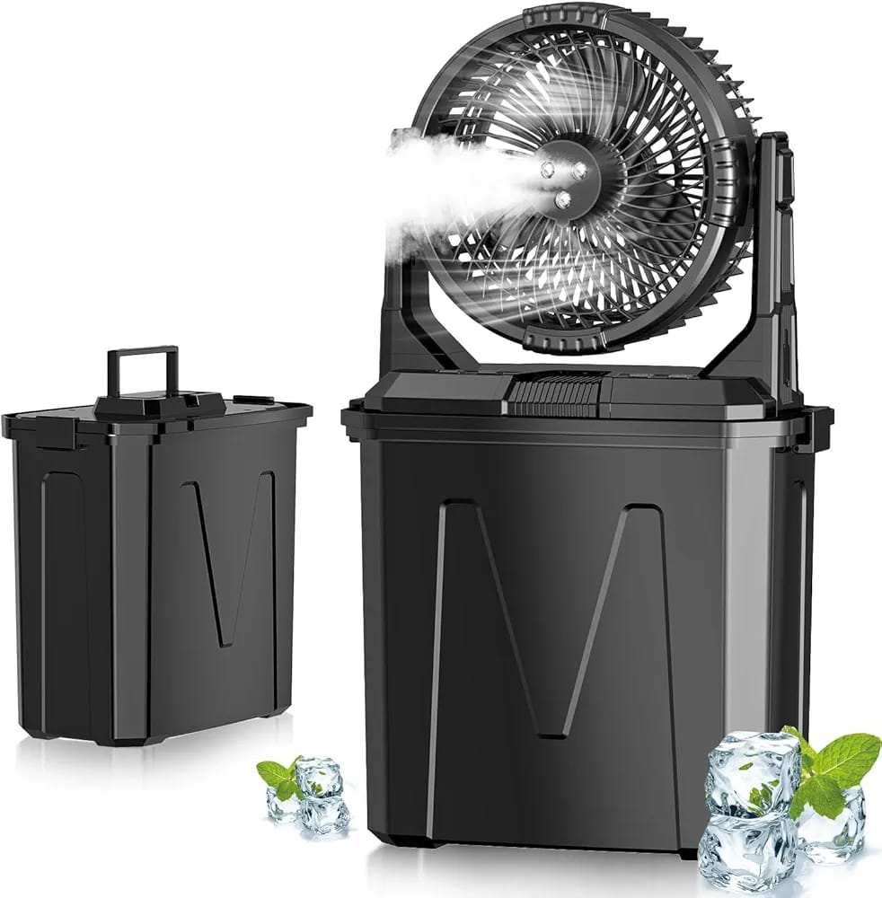 Portable Misting Fan with Ice Cooling